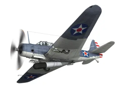 Douglas TDB-1 Devastator - 7T7  3D model