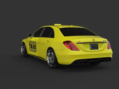 BENZ TAXI Free 3D model