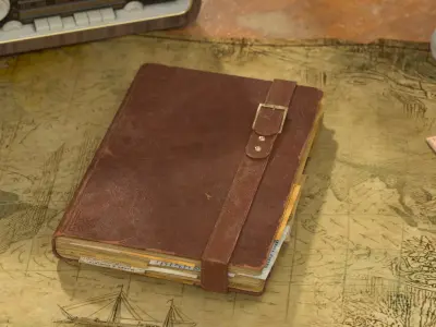 Vintage Book Low-poly 3D model