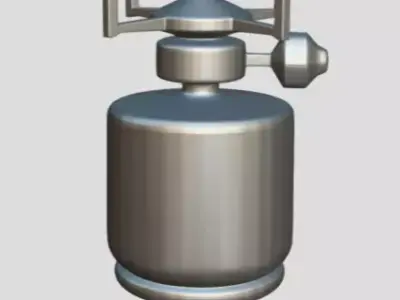 camping gas stove Free low-poly 3D model
