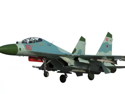 Su-27UB Flanker C 3D model