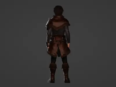 Medieval Archer Realistic 3D Character Model 3D model