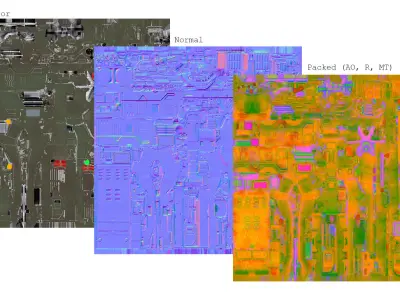 Functional - MAZ537  Battle Truck  6 Versions Low-poly 3D model