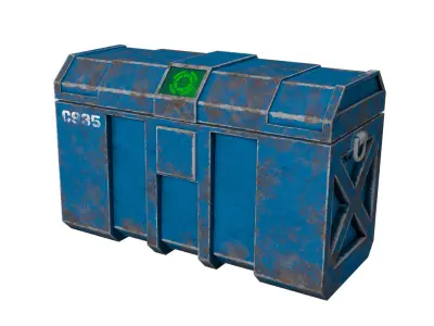 Sci-fi Container Low-poly 3D model