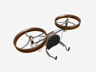 Jetpack Electric B02 White Copper - SciFi Character Design Low-poly 3D model