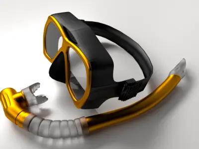 Snorkel and Mask 3D model