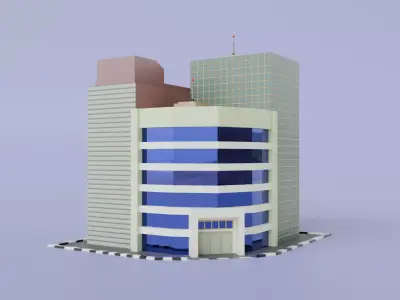 Modern City Pack - Urban Environment - Modular Buildings 3D model