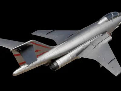 McDonnell F-101 Voodoo Low-poly 3D model