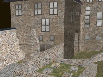 Saltworks Castle in Wieliczka Cracow Poland Zamek Zupny Low-poly 3D model