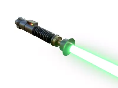 Luke Skywalker Lightsaber Return of the Jedi  Low-poly 3D model