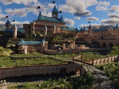 Castle Scene 3D model