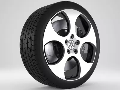Volkswagen Golf Gti Rim 3D model