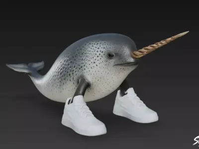 Narvalero Narvalala - Italian BrainRot Low-poly 3D model