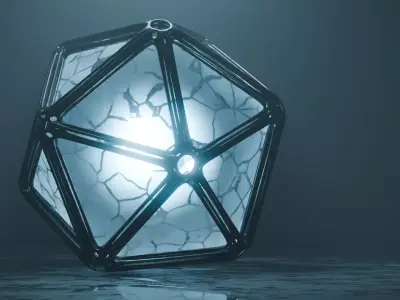 Futuristic Sci-Fi Icosahedron Core 3D model