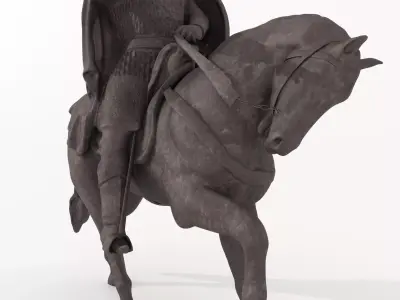 Realistic Bronze Statue Low-poly 3D model