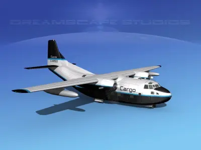 Fairchild C-123B Provider Davis Cargo 3D model
