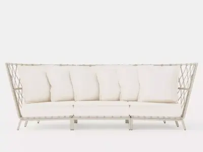 Jet set lounge sofa Low-poly 3D model