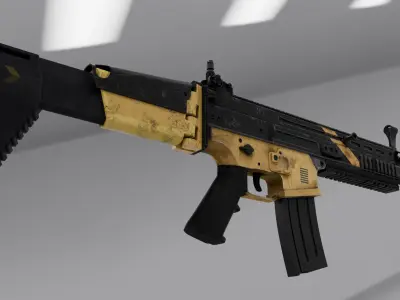 FN SCAR-L Assault Rifle - 3D Model 3D model