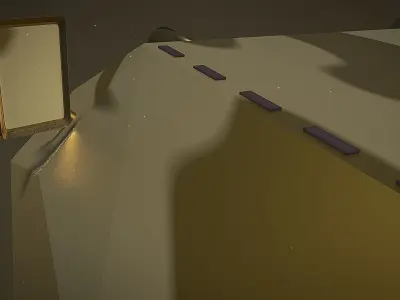 Golden AMV Armored Mortar Vehicle Desert Version Low-poly 3D model