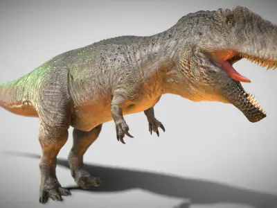 Giganotosaurus The Apex Hunter of Cretaceous South America Low-poly 3D model