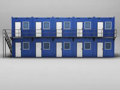 Container shipping House double floor 3D model