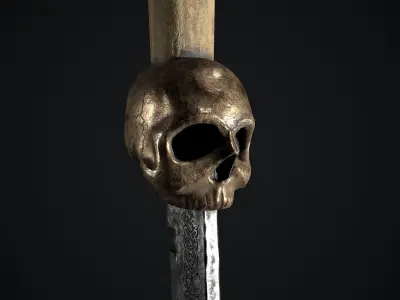 kukri pirate swords Low-poly 3D model