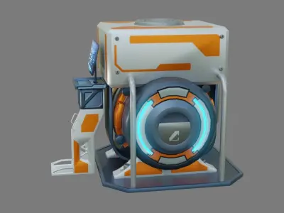 Sci-Fi Computer - Game Ready - PBR Low-poly 3D model 3