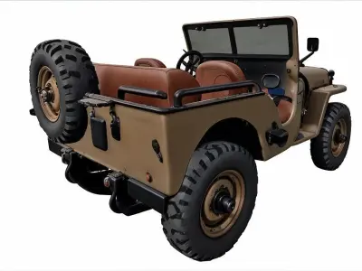 Rugged Off Road Jeep 3D Model Low-poly 3D model