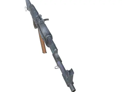 14-AK-47-gun model 3d game ready model Low-poly 3D model Low-poly 3D model