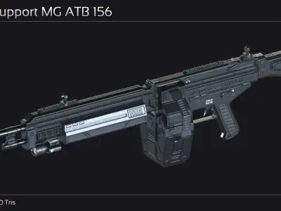 Scifi Support MG ATB 156 Low-poly 3D model
