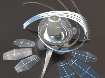 Orchid Turret  Low-poly 3D model