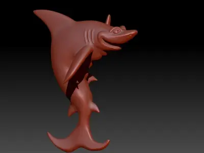 Shark Pendant Necklace Sea Animal Charm bracelet jewelry 3D print model