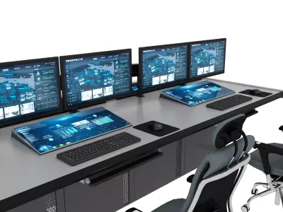 Control Room Desk  06 3D model