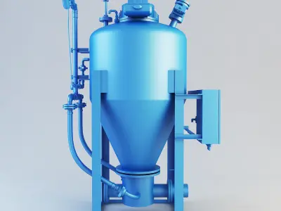 Slave conical pump Low-poly 3D model