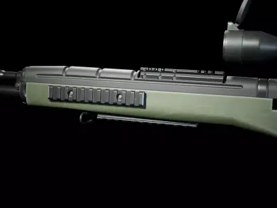 PBR - M14 Designated Marksman Rifle  - Game-Ready 3D Asset Low-poly 3D model