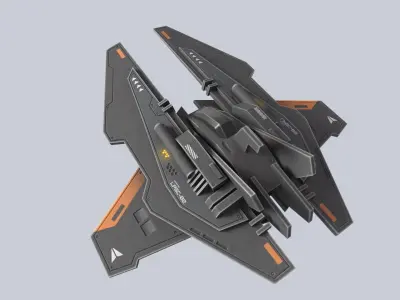 Low poly spacecraft Low-poly 3D model