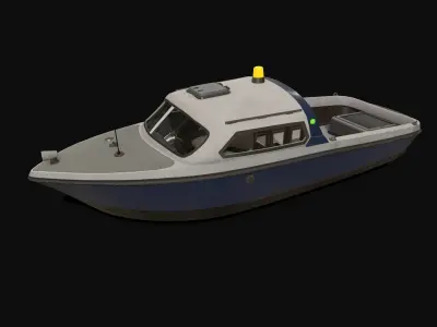 Speedboat Low-poly PBR Low-poly 3D model