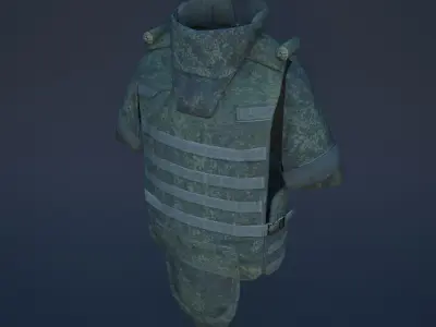 bulletproof vest Low-poly 3D model