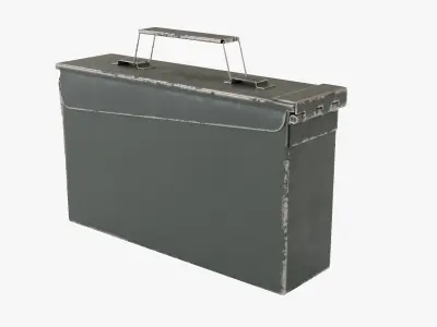 Ammo Can 3 Rusted 3D model