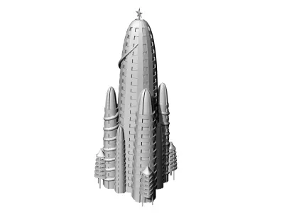 Hotel Attraction 3d Model by Antonio Gaudi 3D model