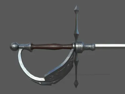 Epee 2 sword Low-poly 3D model