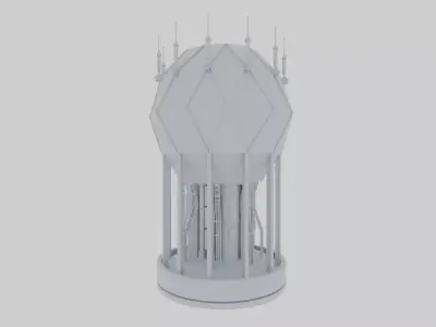 ISD-72x Deflector Shield Generator Dome Low-poly 3D model