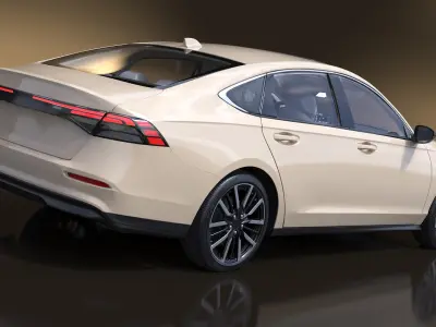 Contemporary Premium Sedan Beige 3D model