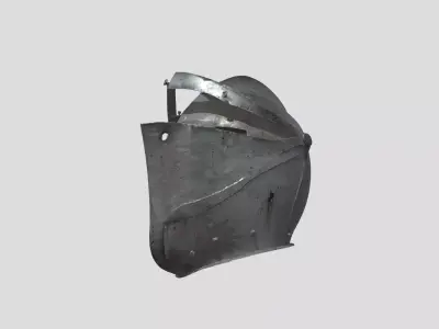 Steel Shoulder Armor Low-poly 3D model