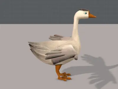 Duck V01 Low-poly 3D model