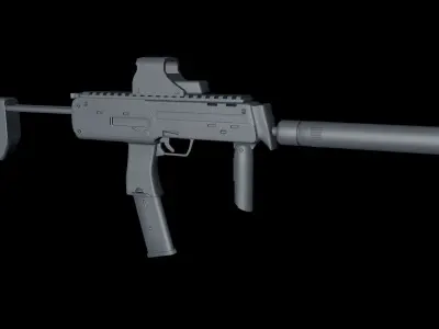 MP7 cinema 4d Free 3D model