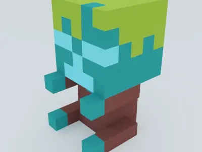 Minecraft Drowned Plush  3D model