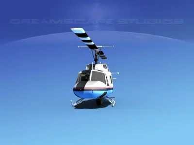 Bell 212 V25 Unmarked 3D model