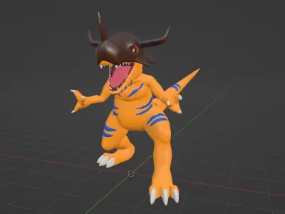Greymon - Digimon 3D model