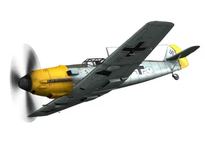 Messerschmitt - BF-109 E - Red 16 3D model